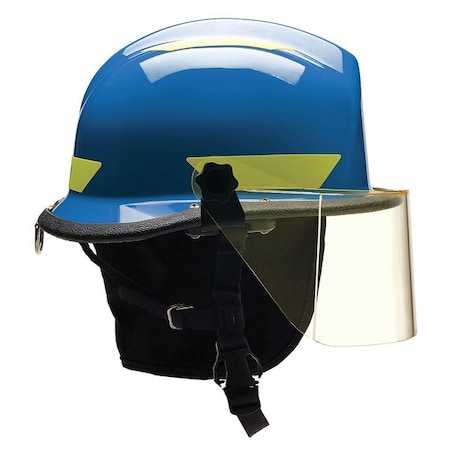 Fire/Rescue Helmet, Thermoplastic, 4-Point Sure-Lock® Ratchet, Blue, Fits Hat Size 6-1/2 to 8 MPN:URXBLR330