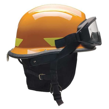 Fire/Rescue Helmet, Thermoplastic, 4-Point Sure-Lock® Ratchet, Orange, Fits Hat Size 6-1/2 to 8 MPN:URXOR
