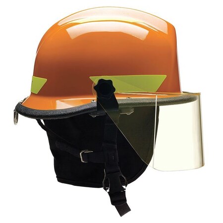Fire/Rescue Helmet, Thermoplastic, 4-Point Sure-Lock® Ratchet, Orange, Fits Hat Size 6-1/2 to 8 MPN:URXORR330