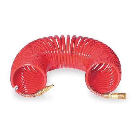 Coiled Airline Hose, 50 ft. L, Nylon MPN:V55030