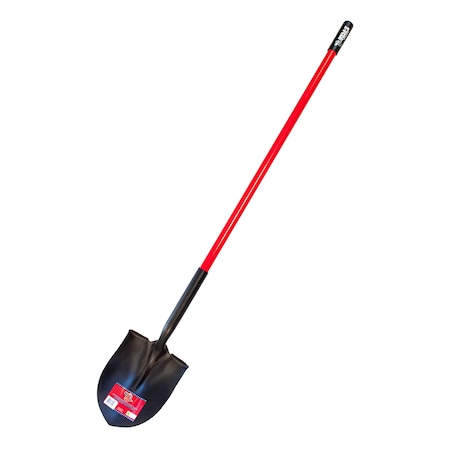 Round Point Shovel, 14 ga. Steel Blade, 60 in L Fiberglass Handle MPN:62515