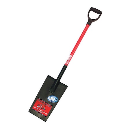 Spade, Edging and Planting Shovel, 12 ga. Steel Blade, Fiberglass Handle MPN:82500