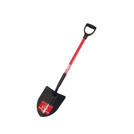 Round Point Shovel, 14 ga. Steel Blade, 46 in L Fiberglass Handle MPN:82510