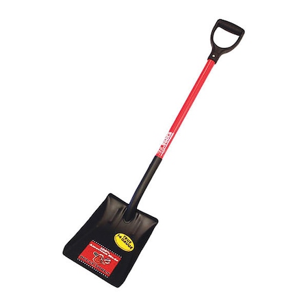 Square Point Shovel, 14 ga. Steel Blade, 46 in L Fiberglass Handle MPN:82520