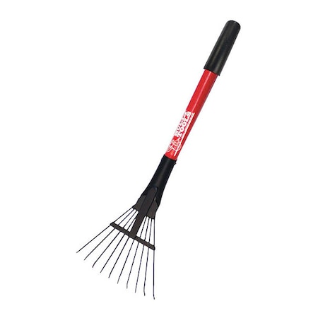 8 in Shrub Rake, 10 Tines, 27 in L Fiberglass Handle MPN:92319