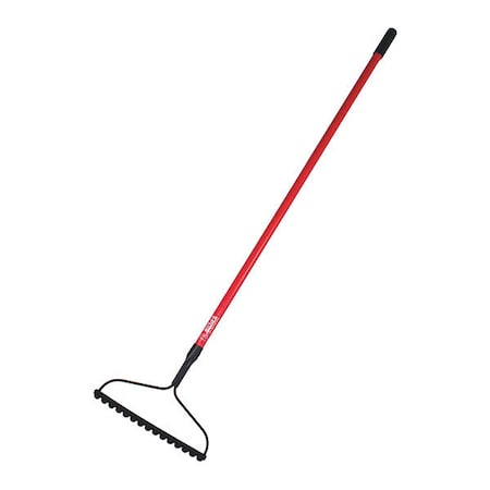 16 in Steel Bow Rake, 66 in L Fiberglass Handle MPN:92379