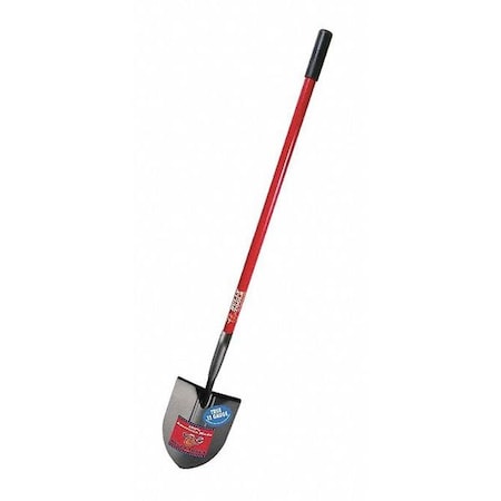 Round Point Shovel, 12 ga. Steel Blade, Fiberglass Handle MPN:92515