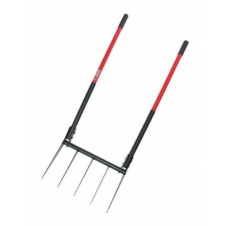 Broadfork, 10 ga. Steel, Fiberglass handle, 56 x 20 x 5.25 in. MPN:92627
