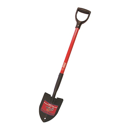 Garden Spade Shovel, 12 ga. Steel Blade, Fiberglass Handle MPN:92711