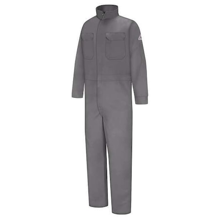 Coverall, 11 cal/sq cm ATPV, L, 30 1/2 in Inseam, 100% Cotton, Zipper MPN:CEB2GY RG 42