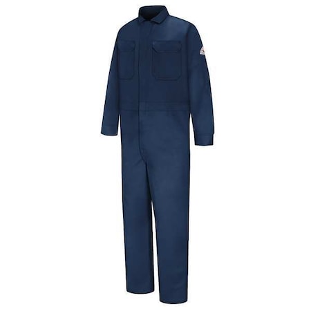 Coverall, 11 cal/sq cm ATPV, 4XL, 30 1/2 in Inseam, 100% Cotton, Zipper MPN:CED2NV RG 60