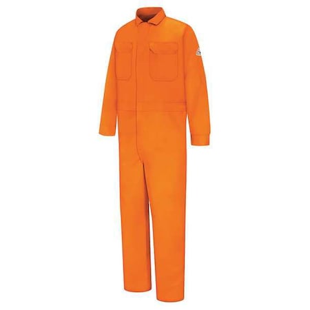 Coverall, 11 cal/sq cm ATPV, XL, 30 1/2 in Inseam, 100% Cotton, Zipper MPN:CED2OR RG 46