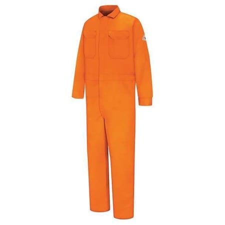 Coverall, 11 cal/sq cm ATPV, 4XL, 30 1/2 in Inseam, 100% Cotton, Zipper MPN:CED2OR RG 60