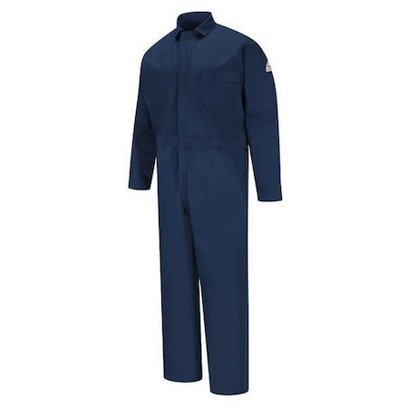 Coverall, 11 cal/sq cm ATPV, L, 32 1/2 in Inseam, 100% Cotton, Zipper MPN:CEH2NV LN L