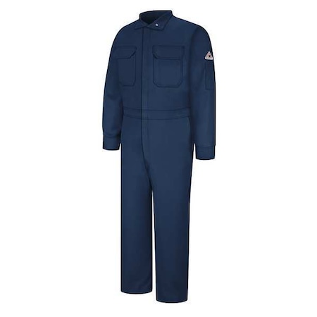 Coverall, 8.6 cal/sq cm ATPV, 4XL, 30 1/2 in Inseam, 88% Cotton/12% Nylon, Zipper MPN:CLB2NV RG 58