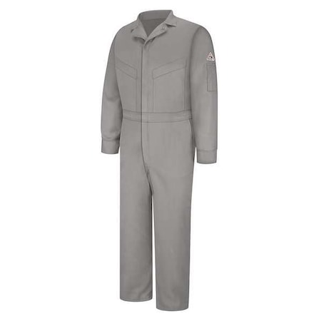 Coverall, 9.1 cal/sq cm ATPV, 3XL, 30 1/2 in Inseam, 88% Cotton/12% Nylon, Zipper MPN:CLD4GY RG 54