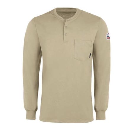 Men's Flame-Resistant Henley Shirt, 8.9 cal/sq cm, L, Excel FR® MPN:SEL2KH LN L