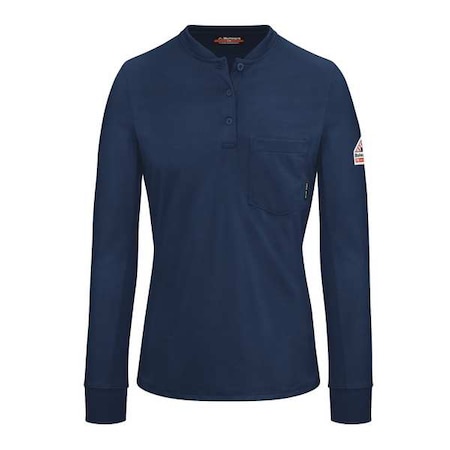 Women's Flame-Resistant Henley Shirt, 9.6 cal/sq cm, L, Excel FR® MPN:SEL3NV RG L