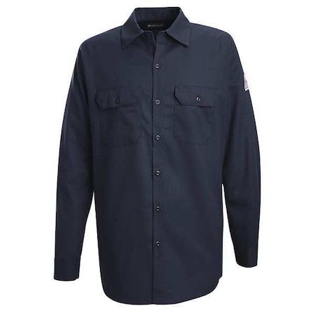 Men's Flame-Resistant Collared Shirt, 7.7 cal/sq cm, M, Excel FR® MPN:SEW2NV RG M