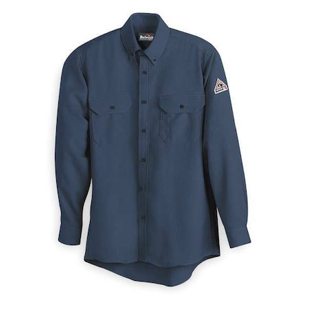 Men's Flame-Resistant Collared Shirt, 8.6 cal/sq cm, M, ComforTouch® MPN:SLU2NV RG M