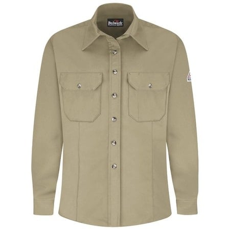 Wmns Ls Dress Uniform Shirt Khaki, M MPN:SLU3KH RG M