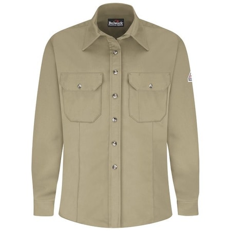 Wmns Ls Dress Uniform Shirt Khaki, XL MPN:SLU3KH RG XL