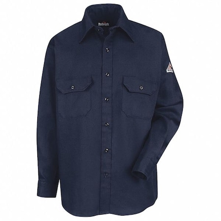 Men's Flame-Resistant Collared Shirt, 9.1 cal/sq cm, L, ComforTouch® MPN:SLU8NV RG L