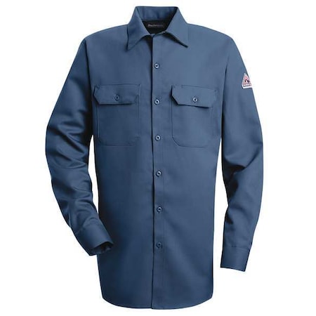 Men's Flame-Resistant Collared Shirt, 8.6 cal/sq cm, M, ComforTouch® MPN:SLW2NV RG M