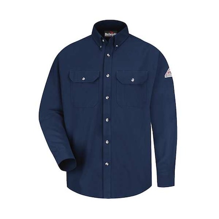 Men's Flame-Resistant Collared Shirt, 9 cal/sq cm, XL, CoolTouch 2 MPN:SMU2NV RG XL