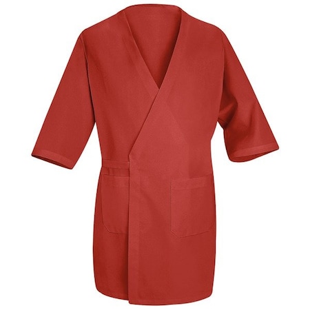 RED COLLARLESS BUTCHER WRAP SZ L MPN:WP10RD RG L