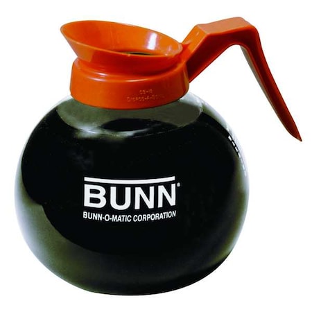 Pourover Decanter, Pour Over Style, Glass Base Material, 64 oz Capacity, Orange MPN:42401.0101