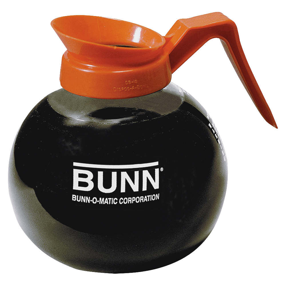 Bunn Pour-O-Matic 12-Cup Decanter, Decaffeinated, Clear/Orange MPN:424010101
