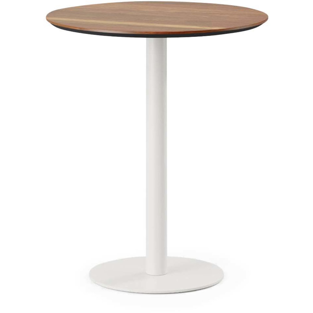 Branch Furniture Round Bistro Table, 42inH x 36inW x 36inD, Walnut Top/White Base MPN:12-03-36-30