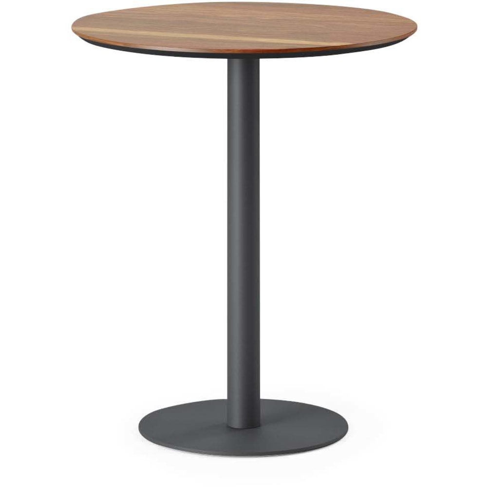 Branch Furniture Round Bistro Table, 42inH x 36inW x 36inD, Walnut Top/Charcoal Base MPN:12-03-36-32