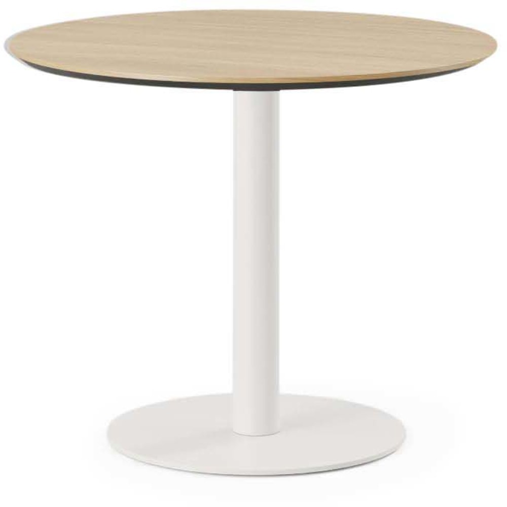 Branch Furniture Round Bistro Table, 30inH x 36inW x 36inD, Woodgrain Top/White Base MPN:12-04-36-10