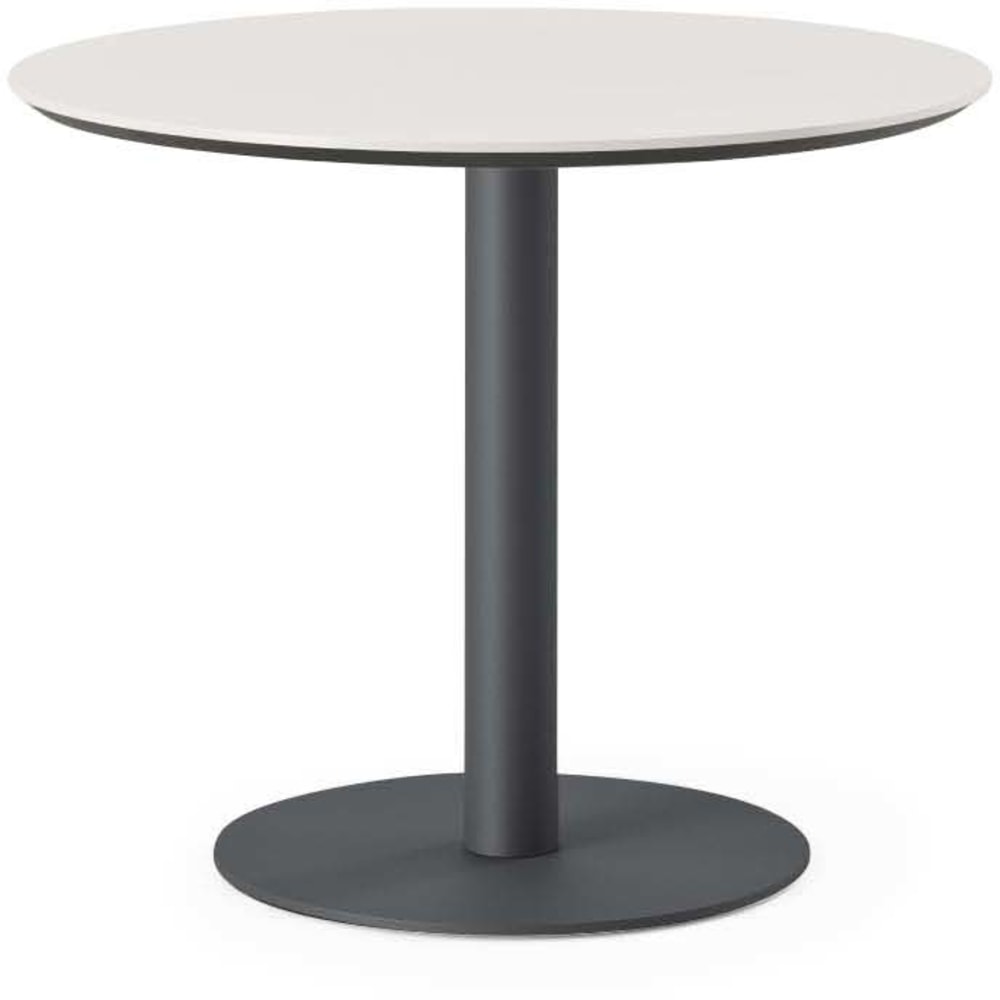 Branch Furniture Round Bistro Table, 30inH x 36inW x 36inD, White Top/Charcoal Base MPN:12-04-36-22