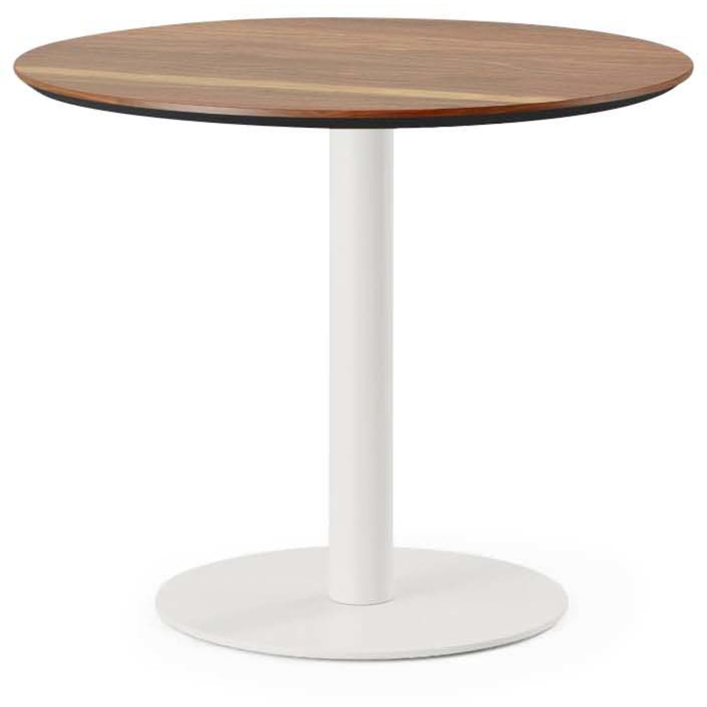 Branch Furniture Round Bistro Table, 30inH x 36inW x 36inD, Walnut Top/White Base MPN:12-04-36-30
