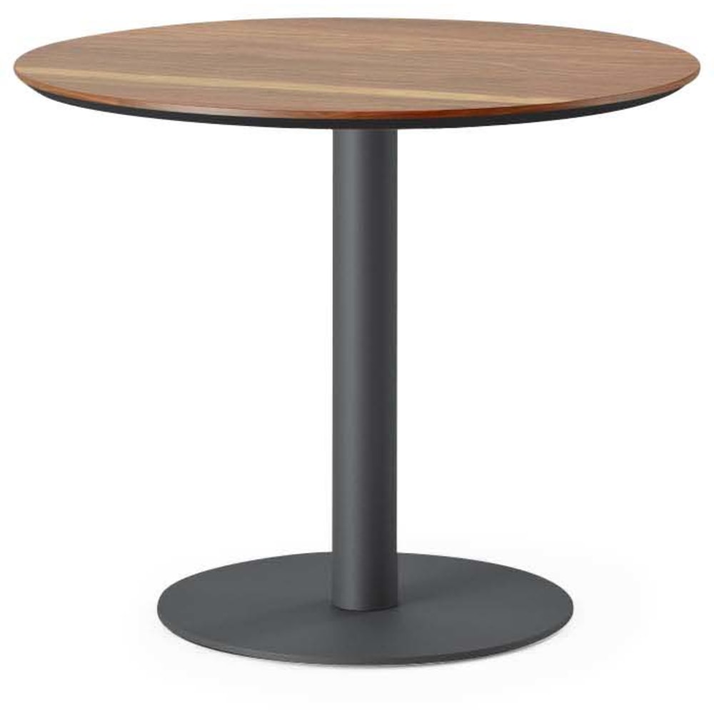 Branch Furniture Round Bistro Table, 30inH x 36inW x 36inD, Walnut Top/Charcoal Base MPN:12-04-36-32