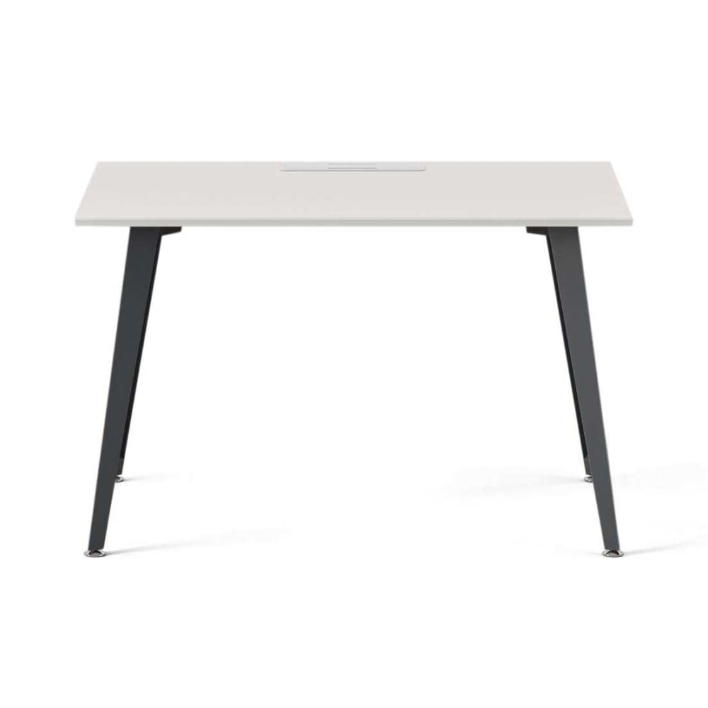 Branch Furniture Office Desk, 48in x 24in, White/Charcoal MPN:10-00-53-22