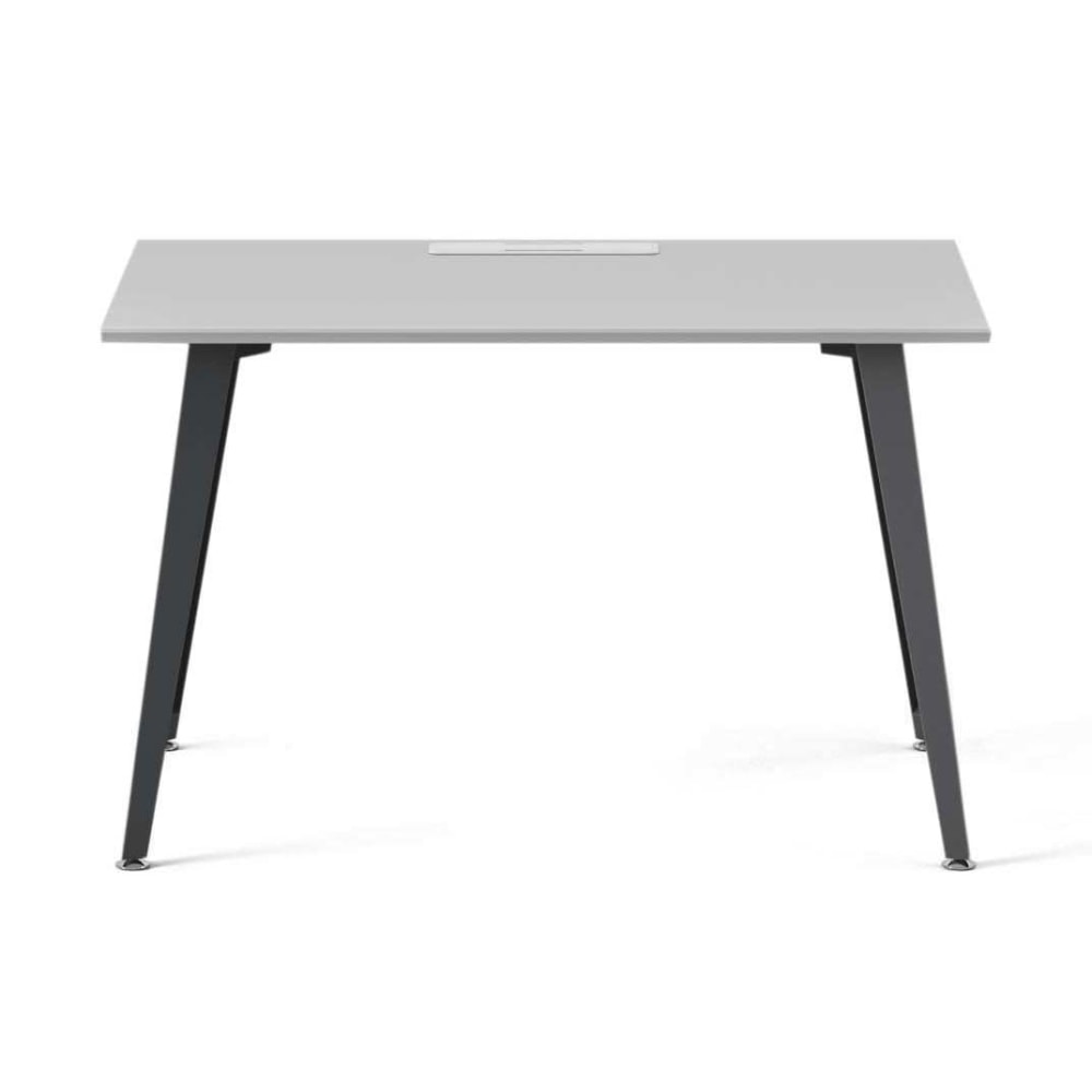 Branch Furniture Office Desk, 48in x 24in, Fog/Charcoal MPN:10-00-53-62