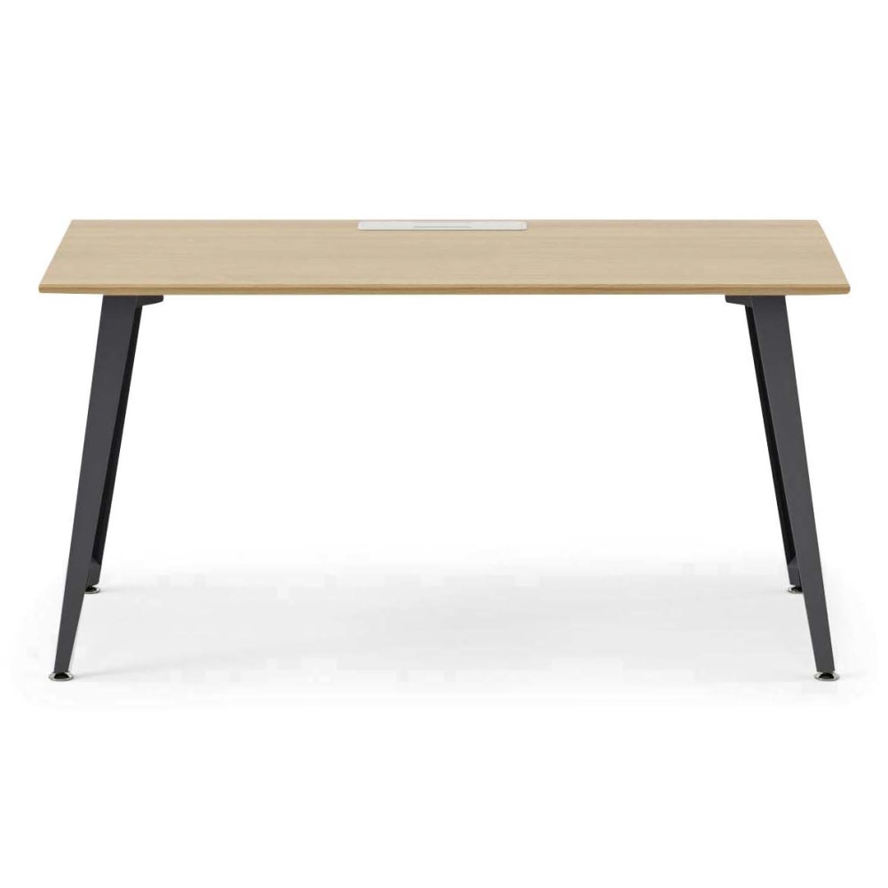 Branch Furniture Office Desk, Woodgrain/Charcoal MPN:10-00-67-12