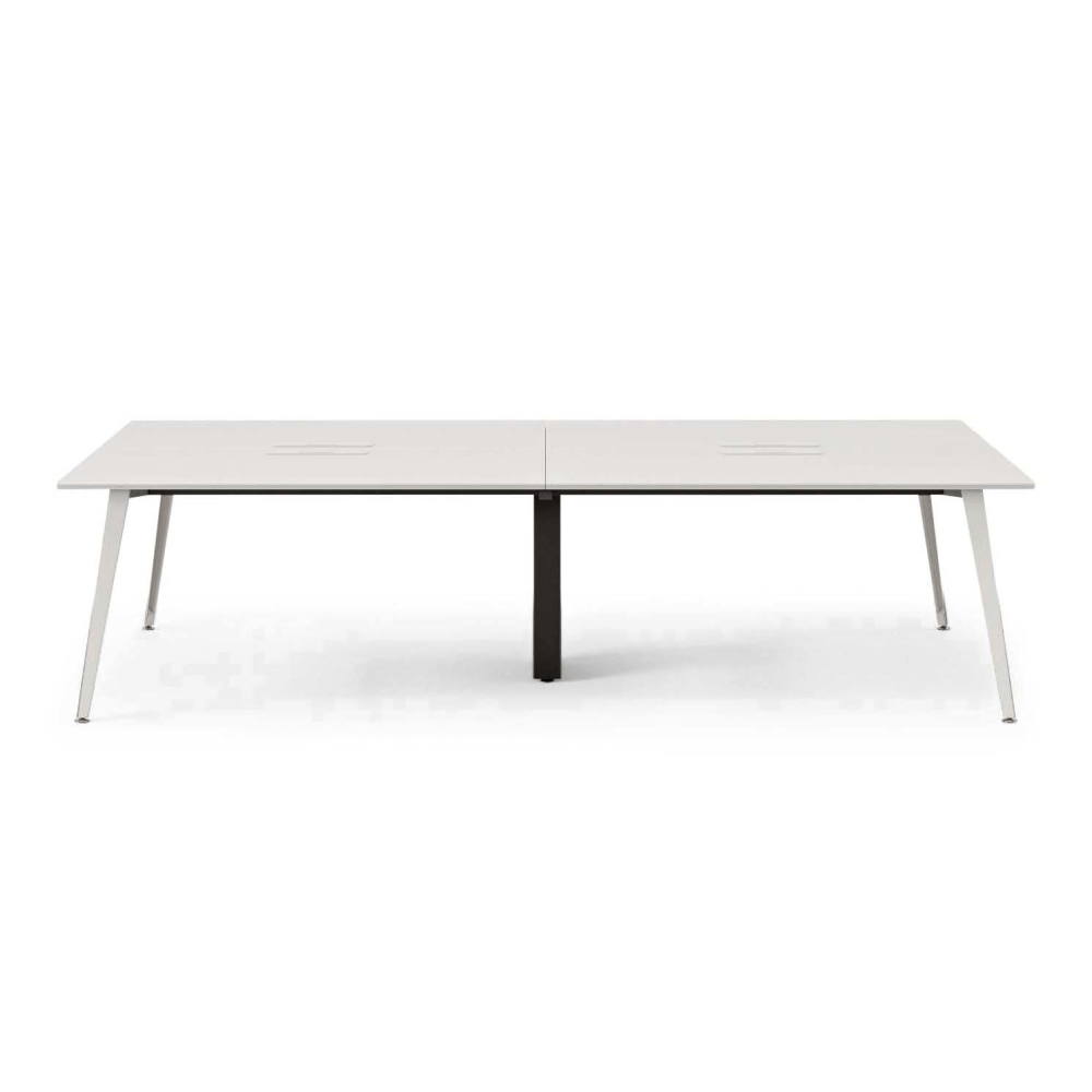 Branch Furniture Quad Computer Desk, 120in x 60in, White/White MPN:10-04-67-20