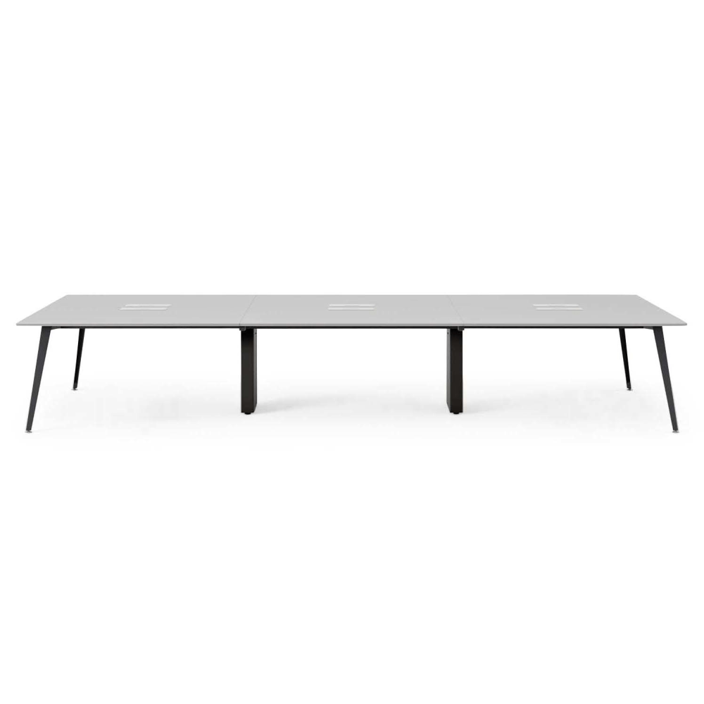 Branch Furniture 144inW 6-Person Computer Desk, Fog Top/Charcoal Leg MPN:10-06-53-62