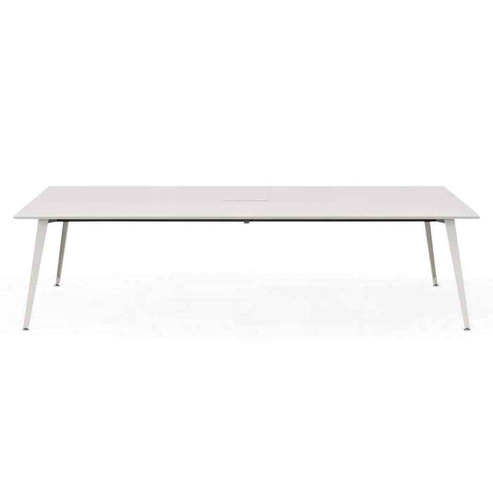 Branch Furniture Rectangle Conference Table, 30inH x 96inW x 48inD, White Top/White Base MPN:12-01-10-20