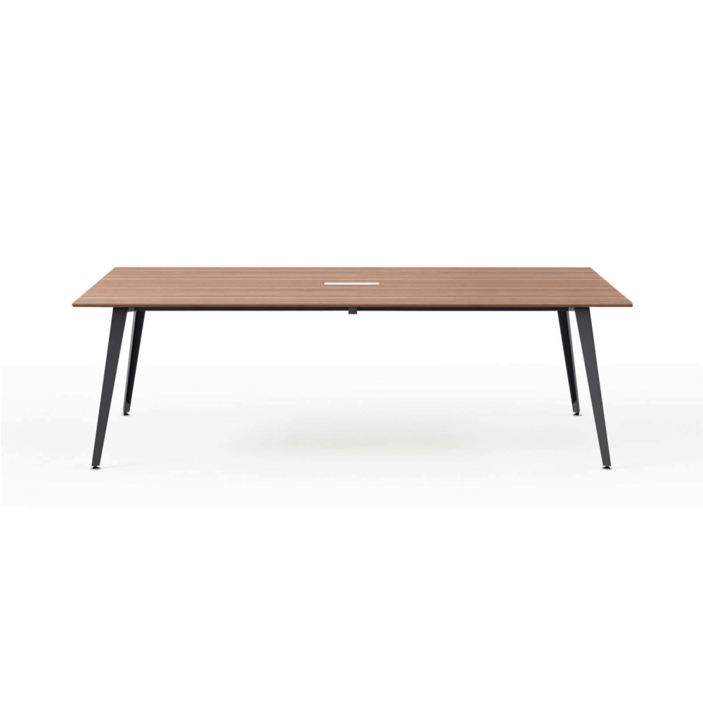 Branch Furniture Rectangle Conference Table, 30inH x 96inW x 48inD, Walnut Top/Charcoal Base MPN:12-01-10-32