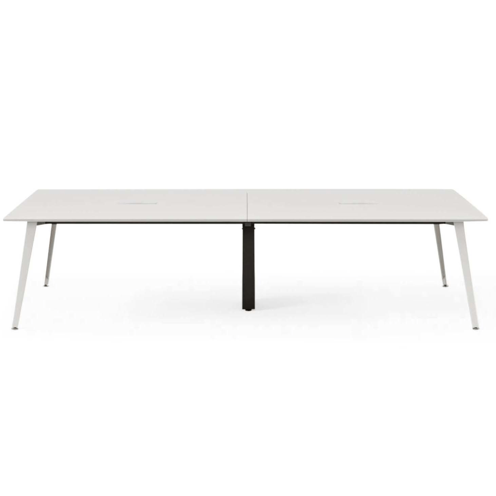 Branch Furniture Rectangle Conference Table, 30inH x 118inW x 48inD, White Top/White Base MPN:12-01-13-20