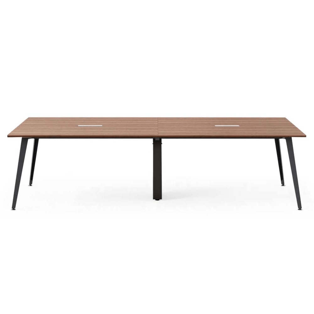 Branch Furniture Rectangle Conference Table, 30inH x 118inW x 48inD, Walnut Top/Charcoal Base MPN:12-01-13-32