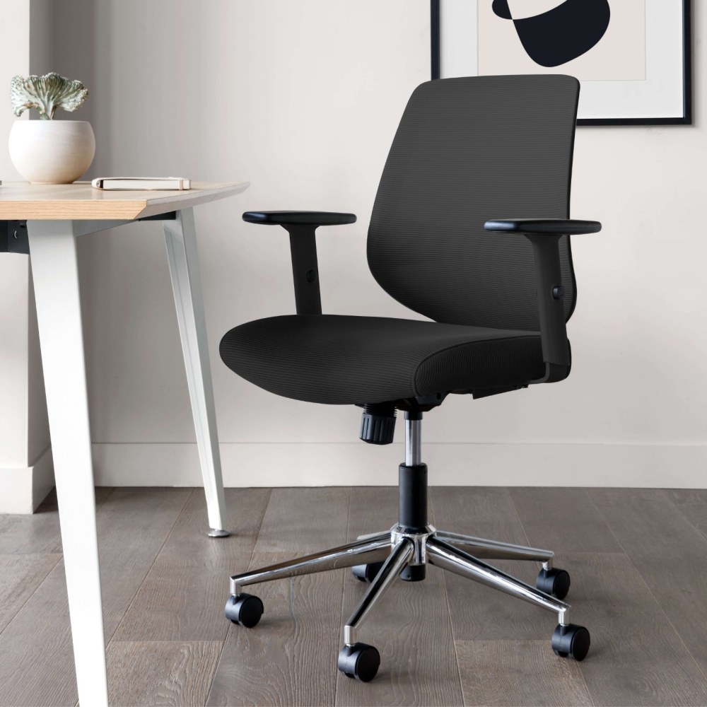 Branch Furniture Daily Ergonomic Nylon Mesh Mid-Back Task Chair, Black MPN:11-03-00-50