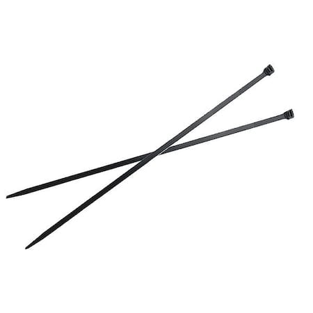 Cable Tie, 14-1/2 in L, 4 in Max Bundle Dia., Black, Nylon 6/6, 50 lb Strength MPN:CT50400C00