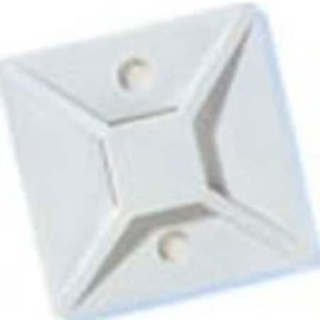 Mntg Base, Cable Ties, 6/6, Nylon, Nat, 0.75